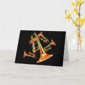 Meerdere Trumpets Kaart (Gele Bloem)