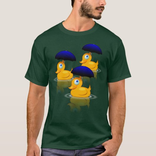 Meerdere Umbrella Ducks T-shirt (Voorkant)