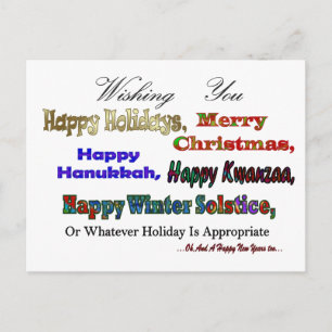 Meerdere vakantiebestemmingen feestdagenkaart