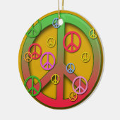 Meerdere vredessignalen keramische feestdag keramisch ornament (Links)