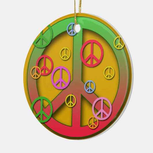 Meerdere vredessignalen keramische feestdag keramisch ornament (Links)