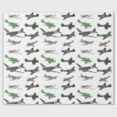 Meerdere WW2-vliegtuigpatronen Cadeaupapier (Vlak)