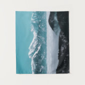 Meerderse bergen over de foggy-vallei wandkleed (Voorkant)