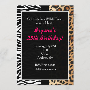 Meerdierlijk afdrukken Cheetah Leopard Zebra Uitno Kaart