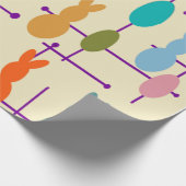 Meereeuwse moderne eieren en Bunnies Cadeaupapier (Hoek)