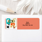 Meereeuwse moderne katten etiket (Insitu)