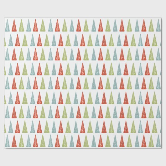 Meereeuwse moderne kerstbomen gepatterd cadeaupapier (Vlak)