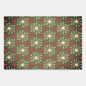 Meereeuwse moderne kerstpatronen inpakpapier vel (Voorkant 2)