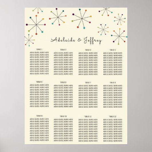 Meereeuwse moderne zetelkaart poster (Voorkant)