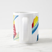 Meereizen 3 Wilde Gestreepte Abstracte Drinkbeker Grote Koffiekop (Achterkant)