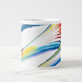 Meereizen 3 Wilde Gestreepte Abstracte Drinkbeker Grote Koffiekop (Voorkant)