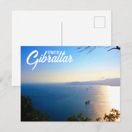 Meeresenge von Gibraltar Briefkaart (Voorkant / Achterkant)
