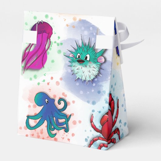 Meerestiere Party Bedankdoosjes (Achterkant)