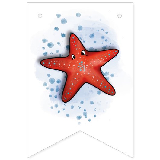 Meerestiere Party Deko Vlaggetjes (Eerste vlag)