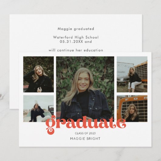 Meerfoto 2023 afstuderen aankondiging (Voorkant / Achterkant)