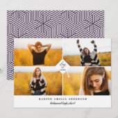 Meerfoto geometrische afstuderen aankondiging (Voorkant / Achterkant)