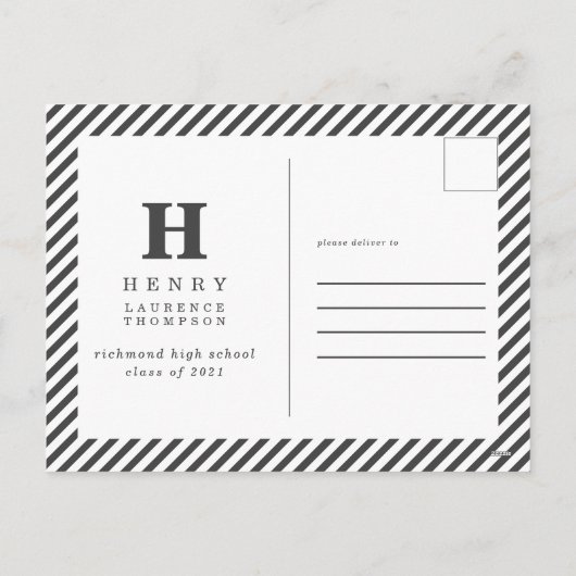 Meerfoto's afstuderen initiaal feestdagenkaart (Achterkant)