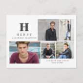 Meerfoto's afstuderen initiaal feestdagenkaart (Voorkant)