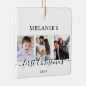 Meerfoto's eerste kerstkeramische Baby keramische  Keramisch Ornament (Rechts)