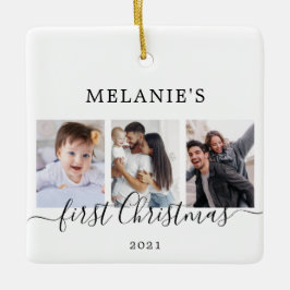 Meerfoto's eerste kerstkeramische Baby keramische  Keramisch Ornament