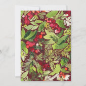 Meerfoto's waterverf floral + kerstmis feestdagenkaart (Achterkant)