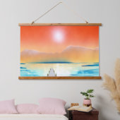 Meerfront Paradijs Retreat Hangend Wandkleed (Slaapkamer)