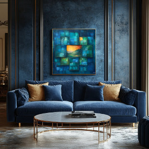 Meergeleisige Geometrische Kunst – Levendig Landsc Perfect Poster