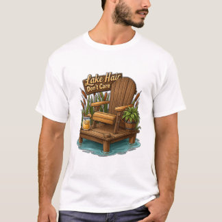 Meerhaar Maakt Niet Uit Houten Steiger En Stoel T-shirt