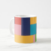 Meerhoekige abstracte collage koffiemok (Voorkant links)