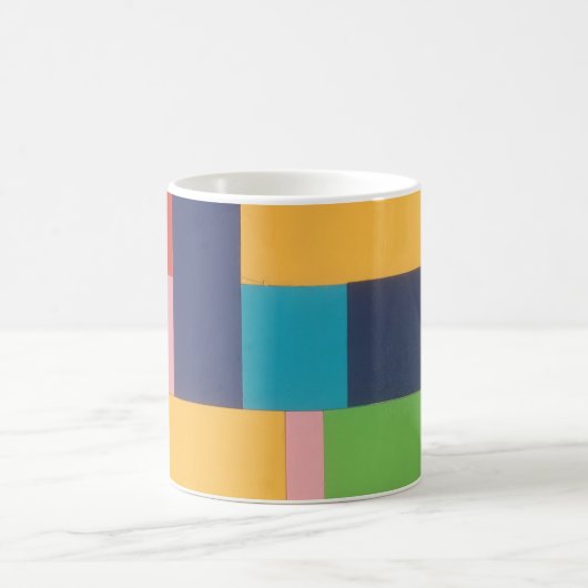 Meerhoekige abstracte collage koffiemok (Center)