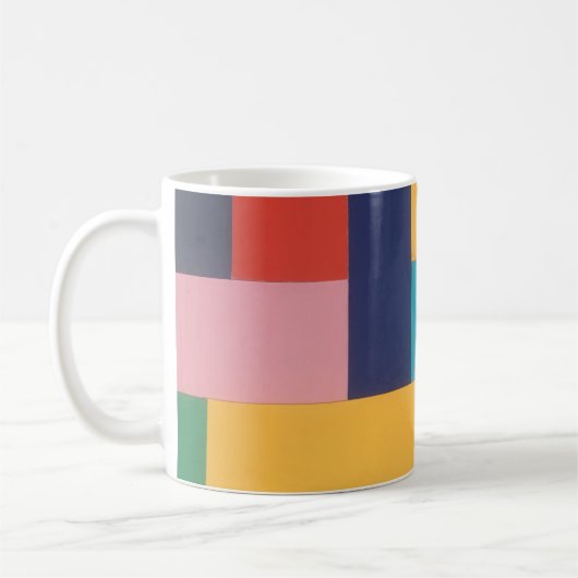 Meerhoekige abstracte collage koffiemok (Links)