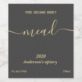 Meerhoningraatmeel Wijn Etiket (Enkel label)