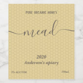 Meerhoningraatmeel Wijn Etiket (Enkel label)