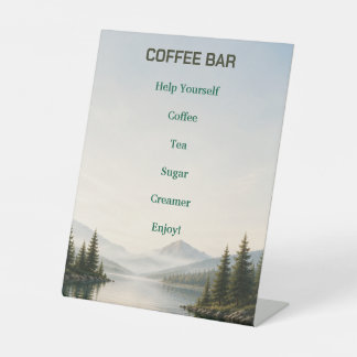Meerhuis Airbnb Coffee Bar Station Bord Reclamebord Met Voetstuk