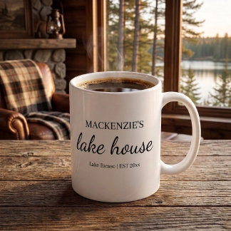 Meerhuis Chic Eenvoudige Typografie Persoonlijk Koffiemok
