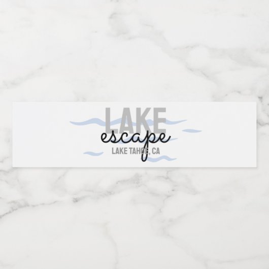 Meerhuis vakantieverblijf welkomstgeschenk - waterfles etiket (Enkel label)