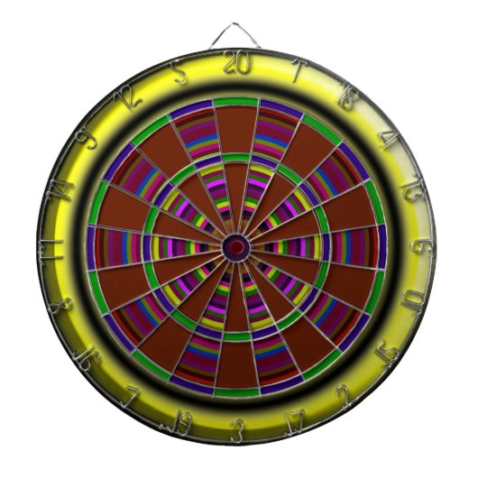 Meerhuiskleurig dartboard met metalen kooi dartbord (Voorkant)