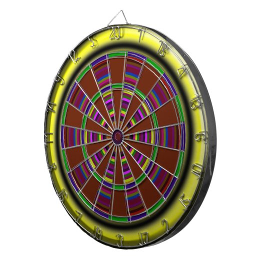 Meerhuiskleurig dartboard met metalen kooi dartbord (Voorkant Rechts)