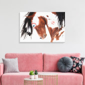 Meerhuispaard door BiHrLe Art Canvas Print (Insitu (Woonkamer))
