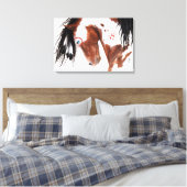 Meerhuispaard door BiHrLe Art Canvas Print (Insitu (Slaapkamer))