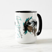 Meerhuispaard door Bihrle Wild Imagination Mok (Voorkant rechts)