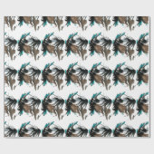 Meerhuispaard door Bihrle Wrapping Paper Cadeaupapier (Vlak)