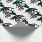 Meerhuispaard door Bihrle Wrapping Paper Cadeaupapier (Hoek)