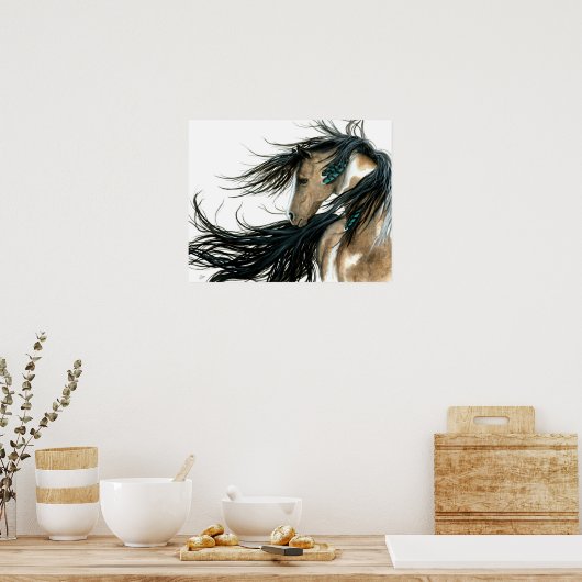 Meerhuispaard Kunst door Amy Lyn Bihrle Poster (Keuken)