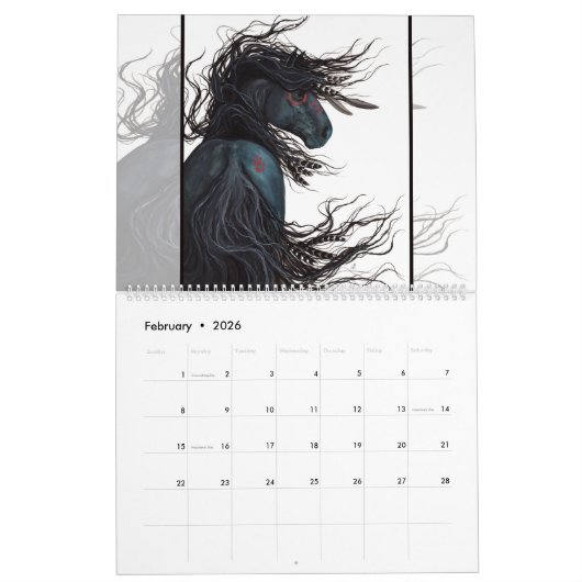 Meerhuispaarden De kunst van AmyLyn Bihrle Calenda Kalender (Feb 2026)