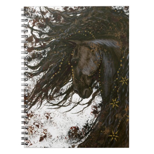 Meerhuispaarden door Bihrle 6,5 x 8,75-inch Notiti Notitieboek (Voorkant)