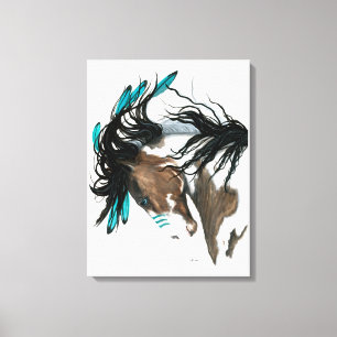 Meerhuispaarden door Bihrle Canvas Afdruk