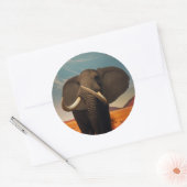 Meerhuisstatus Ronde Sticker (Envelop)