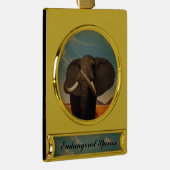 Meerhuisstatus Verguld Banner Ornament (Rechts)