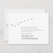 Meerjarig en eenvoudig vogelbestand bedankkaart (Voorkant)